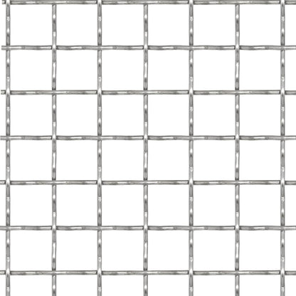 vidaXL Treillis soudé en acier inoxydable 50×50 cm 21×21×2,5 mm