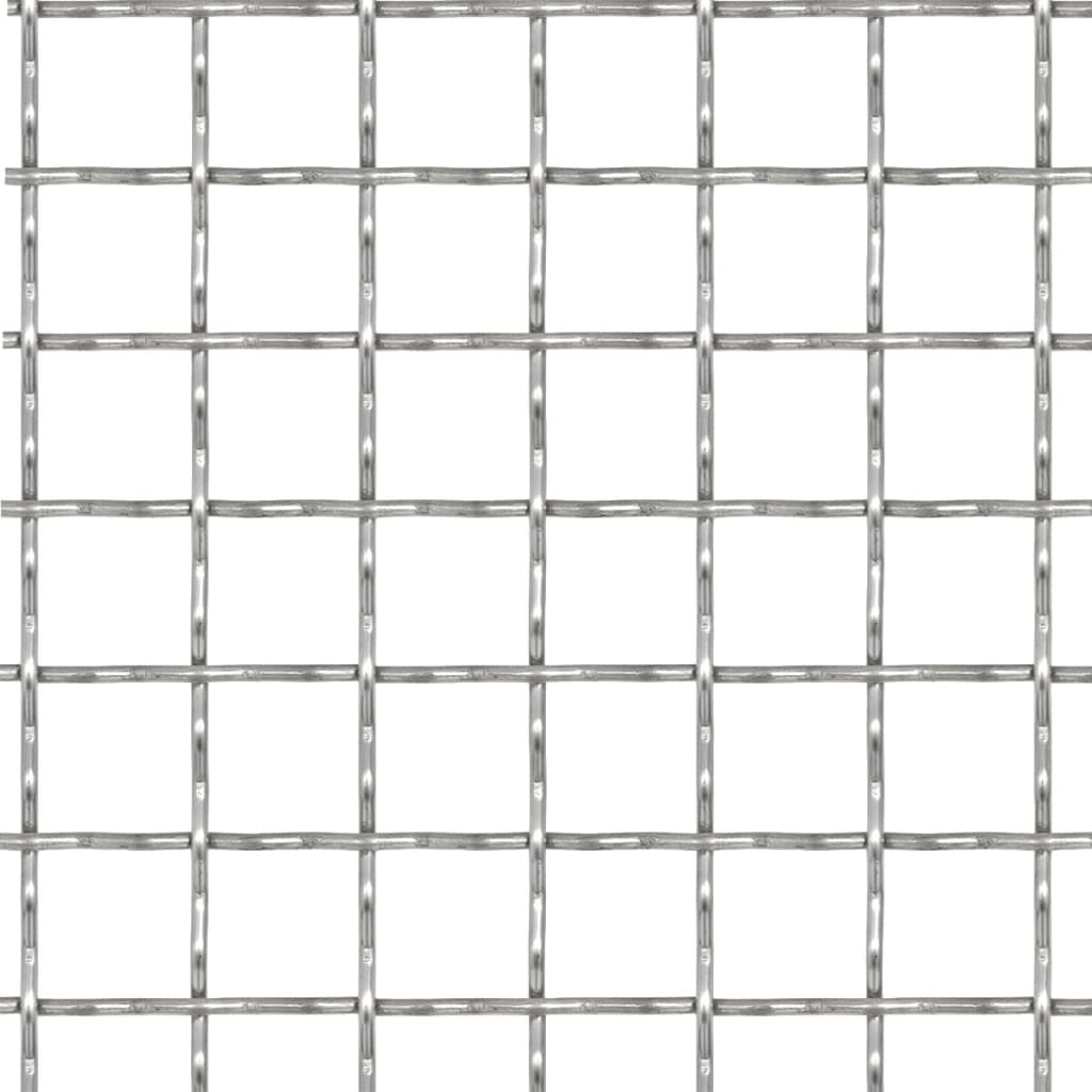vidaXL Grillage ondulé en acier inoxydable 100x85 cm 31x31x3 mm