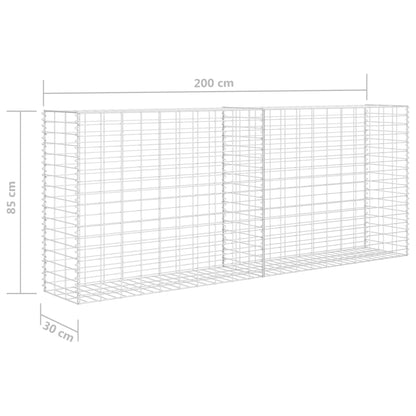 vidaXL Gabion Acier galvanisé 85x30x200 cm