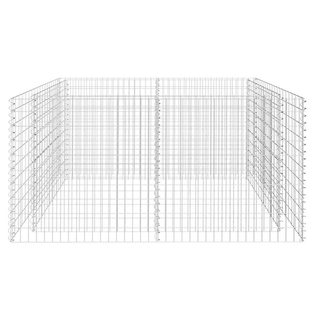 vidaXL Gabionen-Hochbeet Stahl 180×90×100 cm Silbern