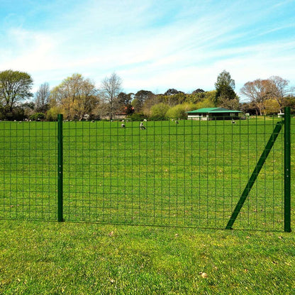 vidaXL Grillage européen en acier 10 x 1,7 m vert