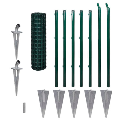 vidaXL Clôture en grillage métallique 10 x 1 m vert