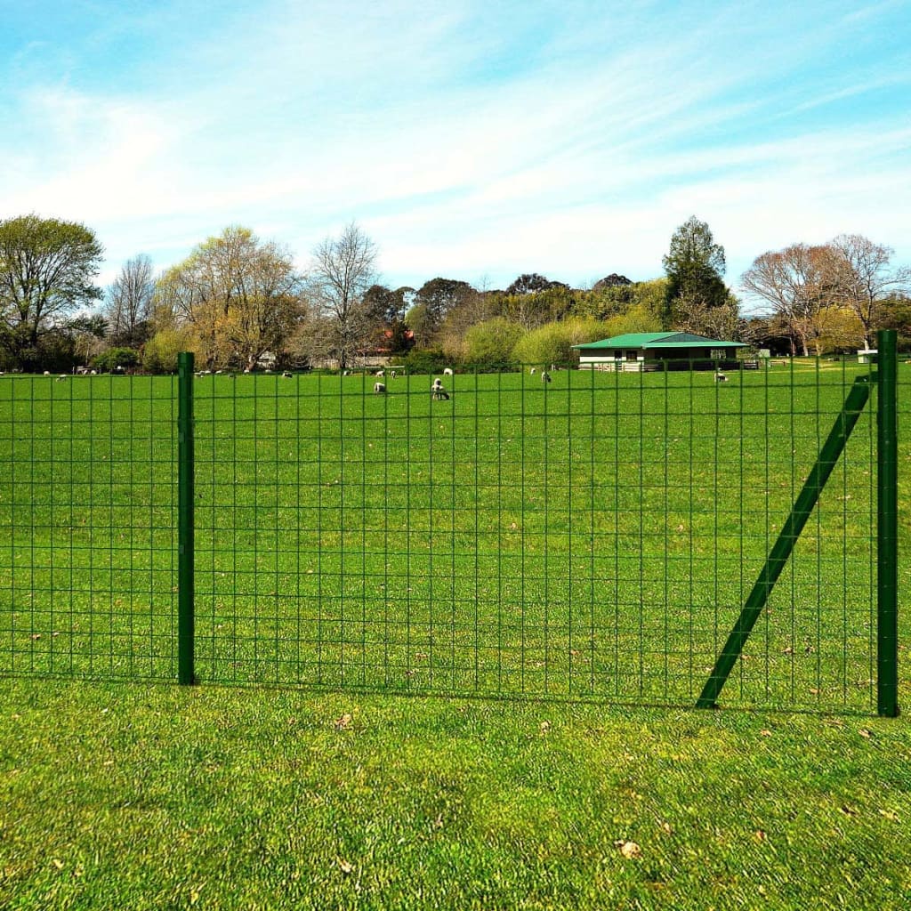 vidaXL Grillage Euro en acier 25 x 1 m vert