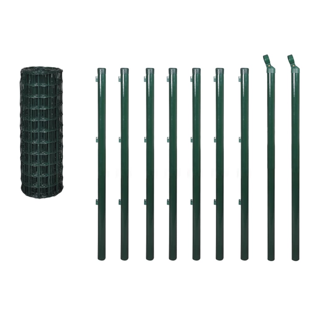 vidaXL Clôture à mailles soudées en acier 10 x 1,2 m vert