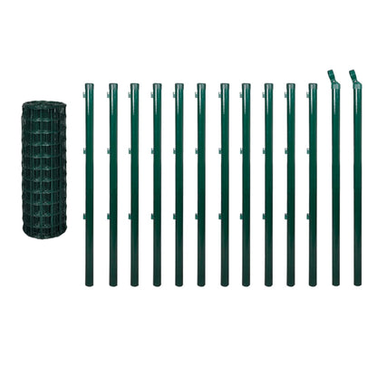 vidaXL Clôture en grillage Euro Acier 25 x 1,5 m Vert