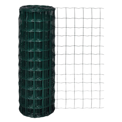 vidaXL Grillage Euro en acier 25 x 1,7 m Vert