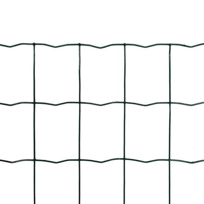 vidaXL Grillage Euro en acier 25 x 1,7 m Vert