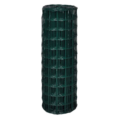 vidaXL Grillage Euro en acier 25 x 1,7 m Vert