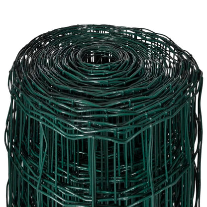 vidaXL Grillage Euro en acier 25 x 1,7 m Vert