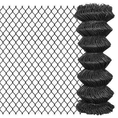 vidaXL Clôture à mailles de chaîne 15 x 1 m Acier Gris