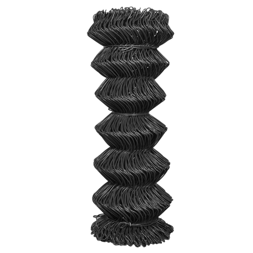 vidaXL Clôture à mailles de chaîne 15 x 1 m Acier Gris