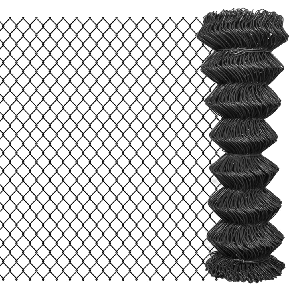 vidaXL Grillage 25 x 1,25 m Acier Gris