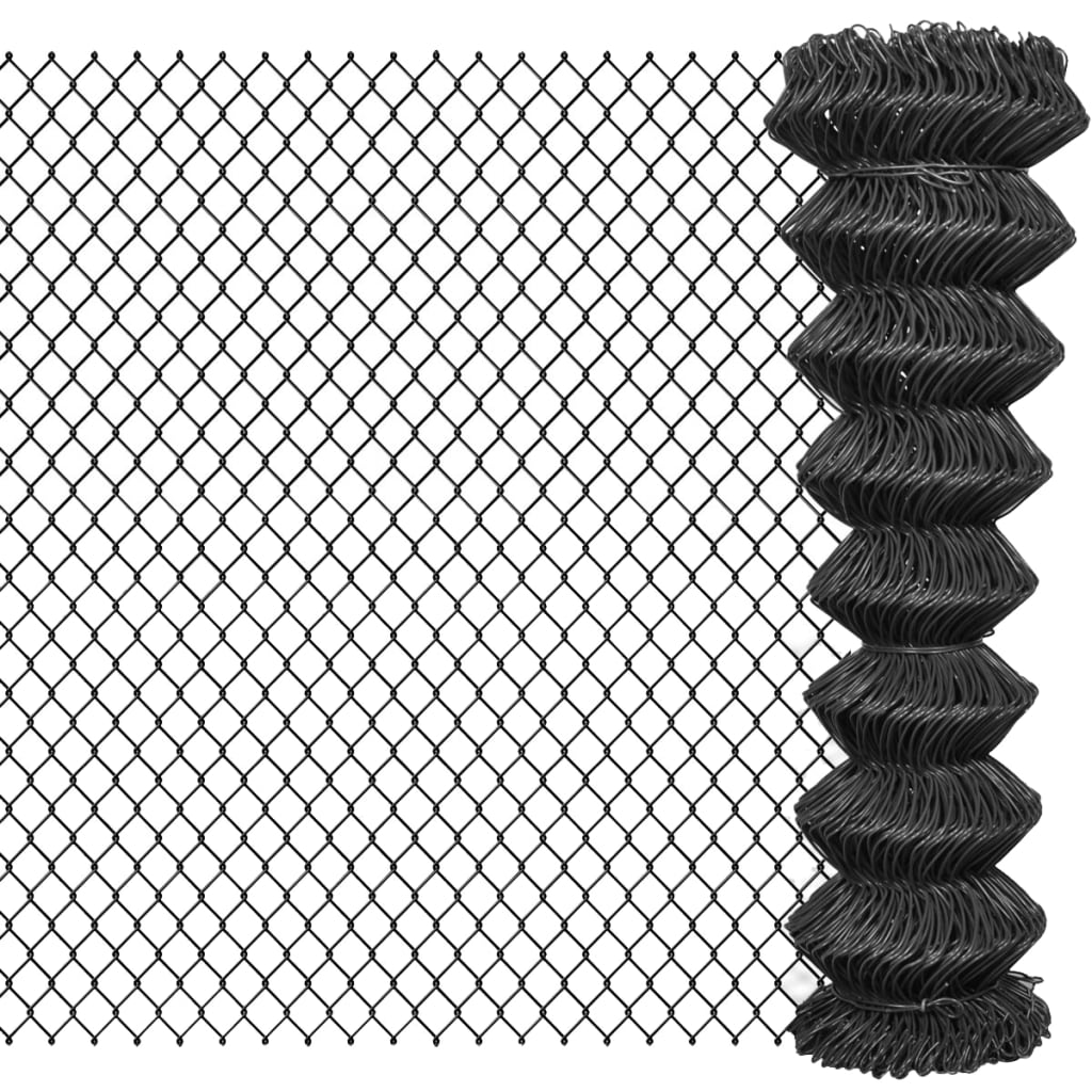 vidaXL Grillage 25 x 1,5 m Acier Gris