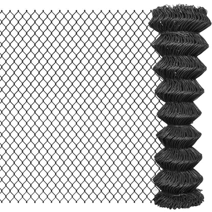 vidaXL Grillage 25 x 1,5 m Acier Gris