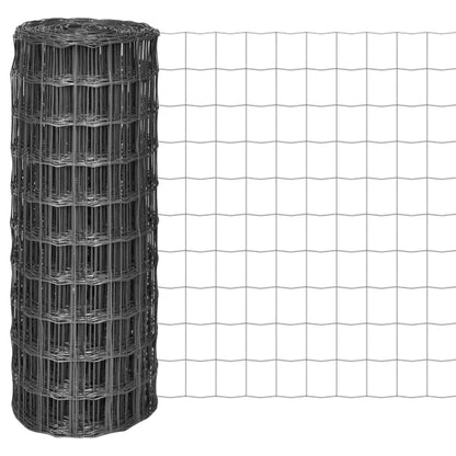 vidaXL Grillage Euro en Acier 10 x 1 m Gris