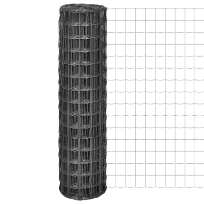 vidaXL Clôture à mailles soudées en acier 10 x 1,5 m Gris