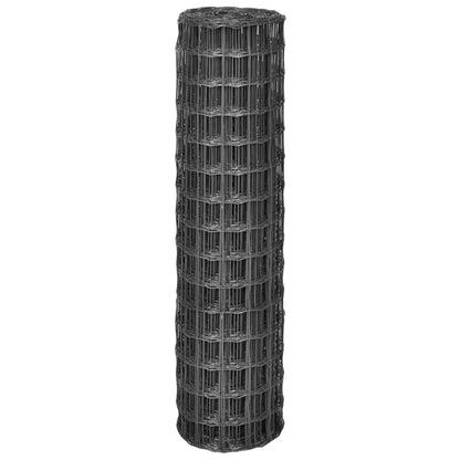 vidaXL Clôture à mailles soudées en acier 10 x 1,5 m Gris