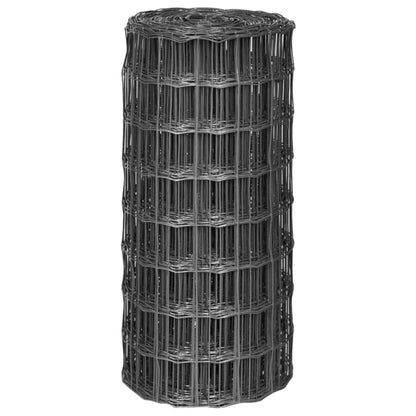 vidaXL Clôture Euro en acier 25 x 0,8 m Gris