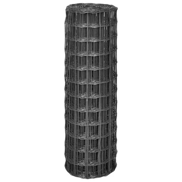 vidaXL Grillage européen en acier 25 x 1,2 m Gris