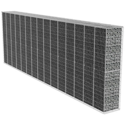 vidaXL Mur de gabions avec couvercle en acier galvanisé 600x50x200 cm