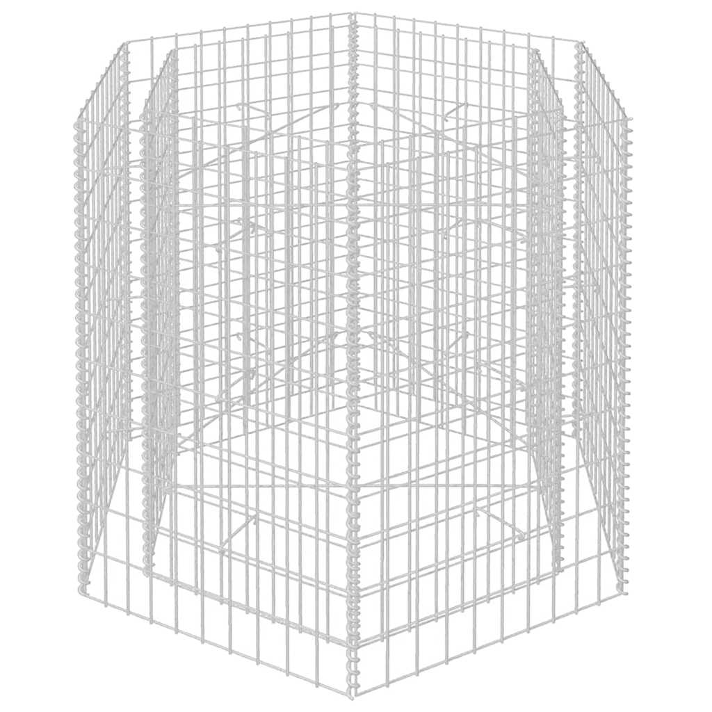 vidaXL Sechseckiges Gabionen-Hochbeet 100×90×100 cm