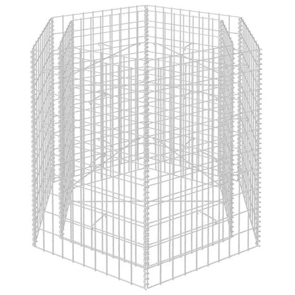 vidaXL Sechseckiges Gabionen-Hochbeet 100×90×100 cm