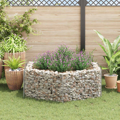 vidaXL Sechseckiges Gabionen-Hochbeet 160×140×50 cm
