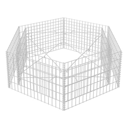 vidaXL Sechseckiges Gabionen-Hochbeet 160×140×50 cm