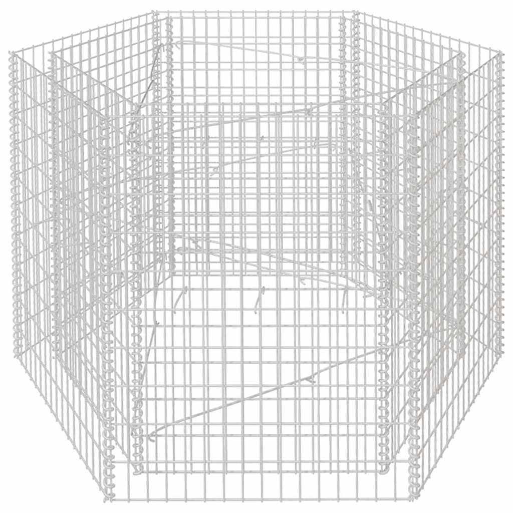 vidaXL Sechseckiges Gabionen-Hochbeet 160×140×100 cm