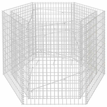 vidaXL Sechseckiges Gabionen-Hochbeet 160×140×100 cm