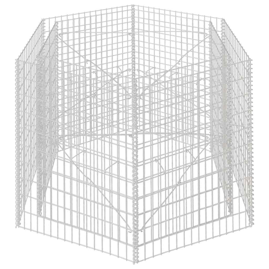 vidaXL Sechseckiges Gabionen-Hochbeet 160×140×100 cm