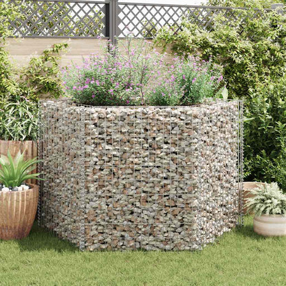 vidaXL Sechseckiges Gabionen-Hochbeet 160×140×100 cm