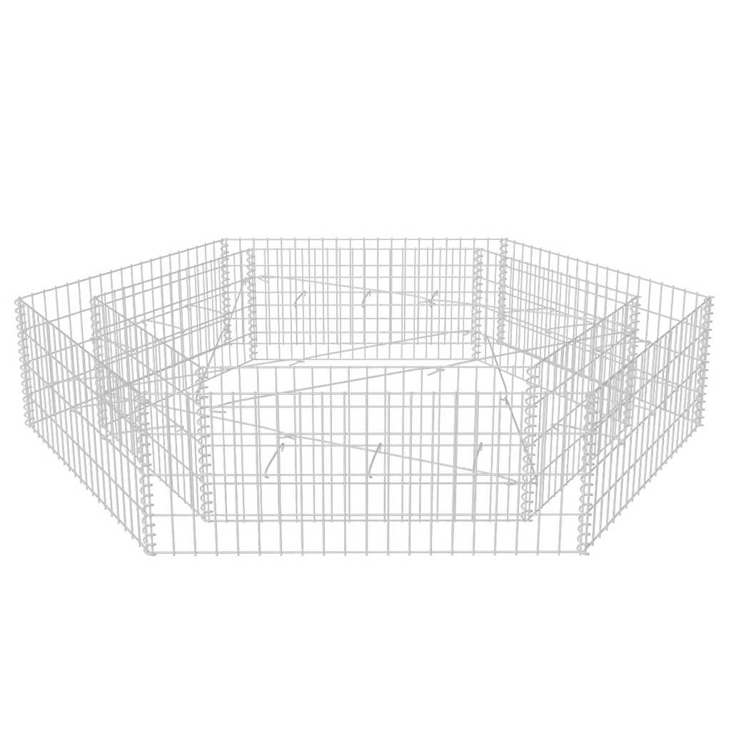 vidaXL Sechseckiges Gabionen-Hochbeet 200x173x40 cm