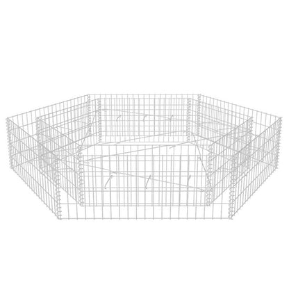 vidaXL Sechseckiges Gabionen-Hochbeet 200x173x40 cm