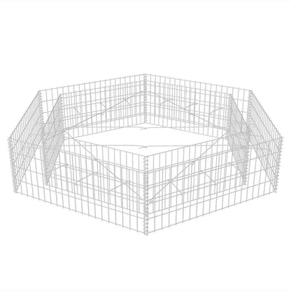 vidaXL Sechseckiges Gabionen-Hochbeet 200x173x40 cm