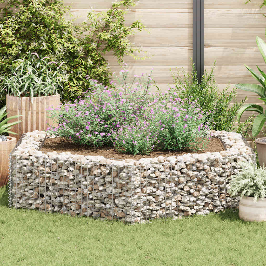vidaXL Sechseckiges Gabionen-Hochbeet 200x173x40 cm