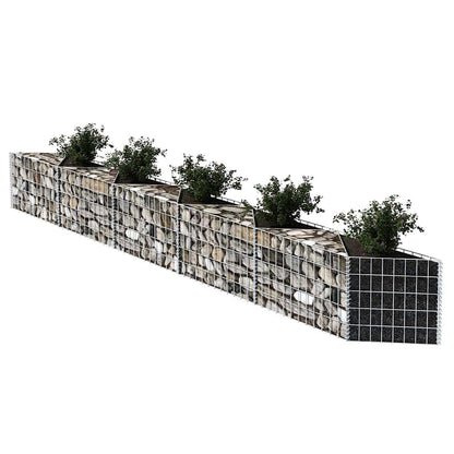 vidaXL Jardinière gabion Bac à fleurs surélevé Acier 300 x 30 x 50 cm