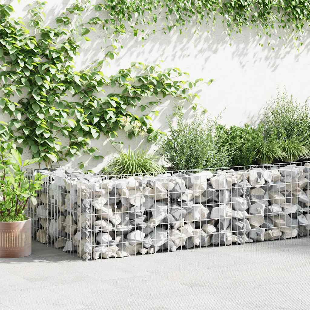vidaXL Jardinière gabion Bac à fleurs surélevé Acier 300 x 30 x 50 cm