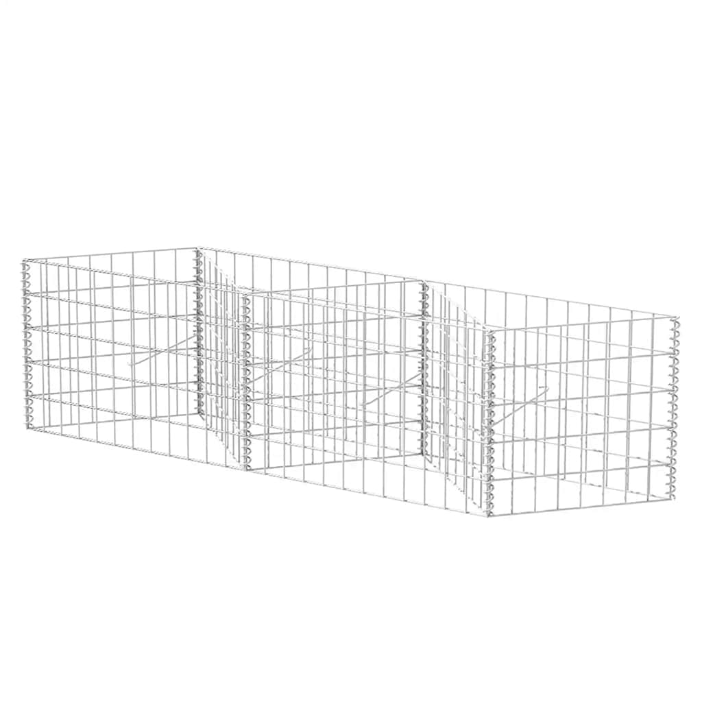 vidaXL Jardinière gabion Bac de culture surélevé en acier 120 x 30 x 50 cm