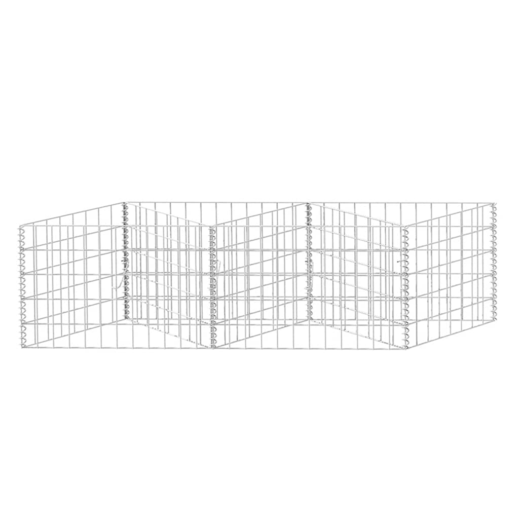 vidaXL Jardinière gabion Bac de culture surélevé en acier 120 x 30 x 50 cm
