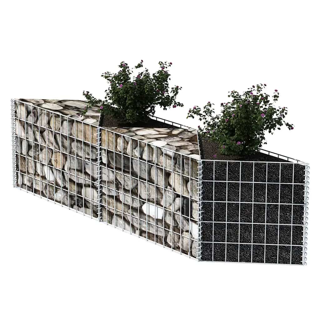vidaXL Jardinière gabion Bac de culture surélevé en acier 120 x 30 x 50 cm