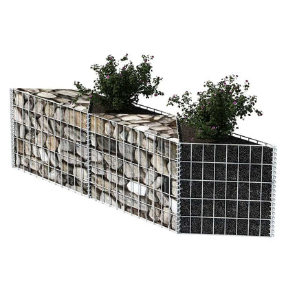 vidaXL Jardinière gabion Bac de culture surélevé en acier 120 x 30 x 50 cm