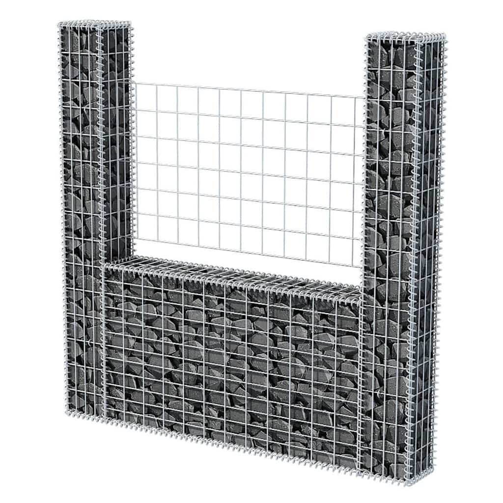 vidaXL Panier de gabions en forme de U Acier 160×20×150 cm