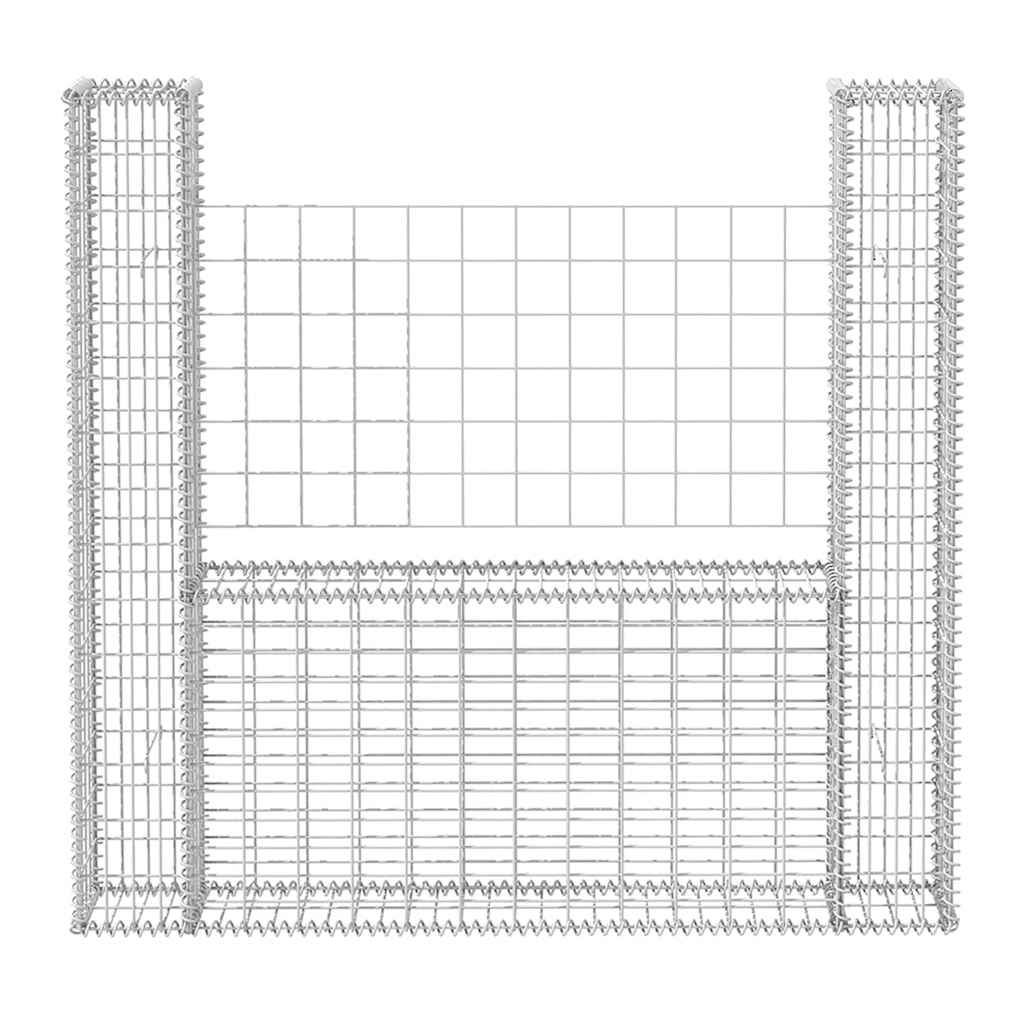 vidaXL Panier de gabions en forme de U Acier 160×20×150 cm