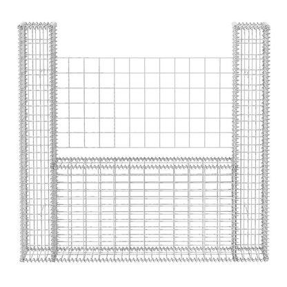 vidaXL Panier de gabions en forme de U Acier 160×20×150 cm