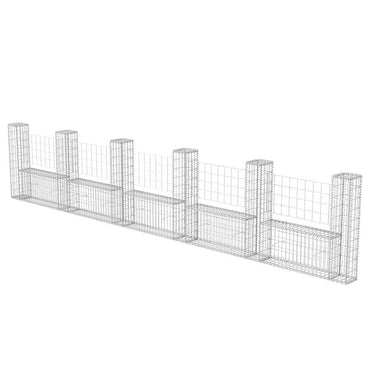 vidaXL Gabionenkorb en U Acier 570×20×100 cm