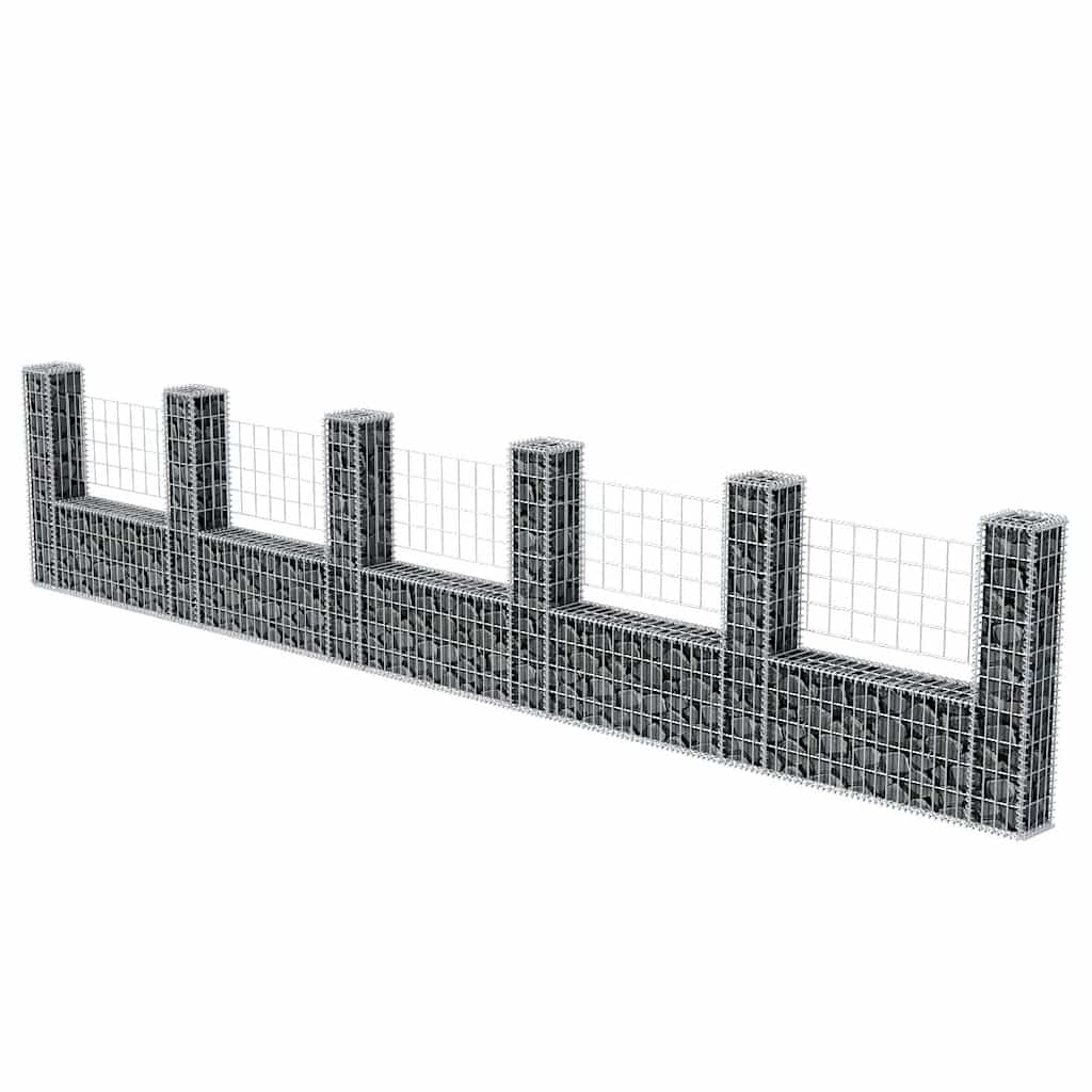 vidaXL Gabionenkorb en U Acier 570×20×100 cm