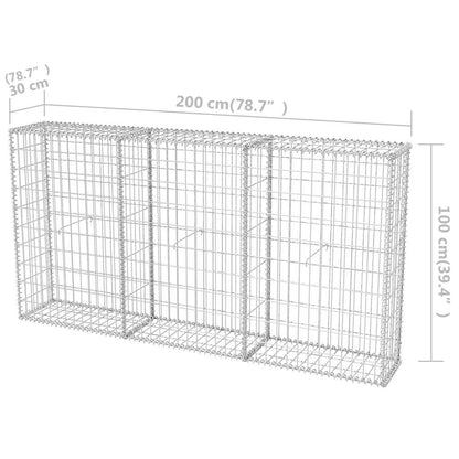 vidaXL Panier de gabions acier 200×30×100 cm