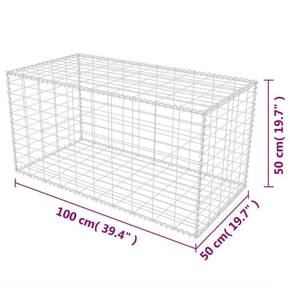 vidaXL Panier de gabion en acier 100×50×50 cm