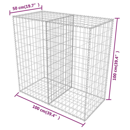vidaXL Cage de gabion en acier 100×50×100 cm